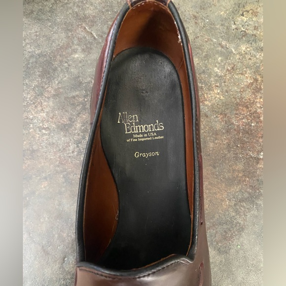 Allen Edmonds Burgundy Grayson Tassel Loafers Shell Cordovan - Picture 5 of 6